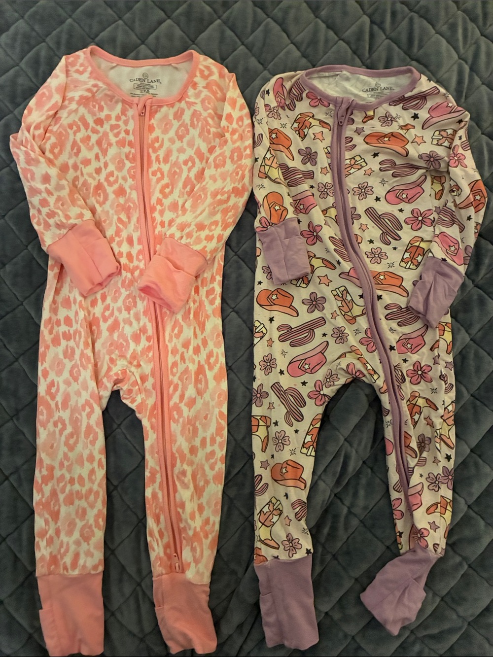 Caden Lane bamboo 6-12m Pajamas - 2-Pack